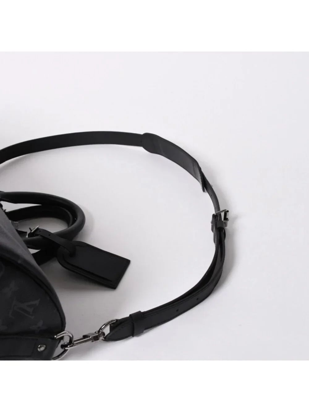 Louis Vuitton Keepall Bandouliere 45 Monogram Eclipse Canvas Black Leather